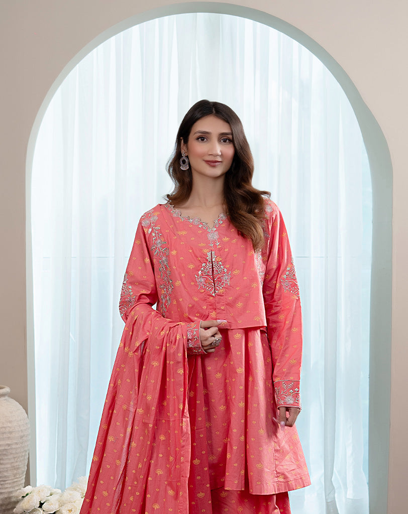 EMBROIDED 3PCS COTTON SUIT