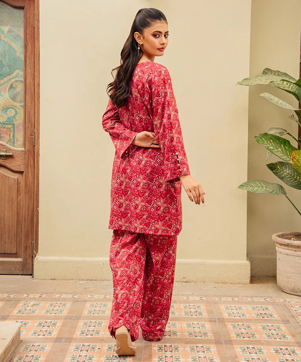 Printed Embroidered Lawn 2 Pc Suit