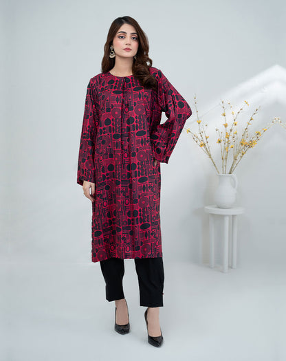 ONE PC PRINTED LINEN SHIRT