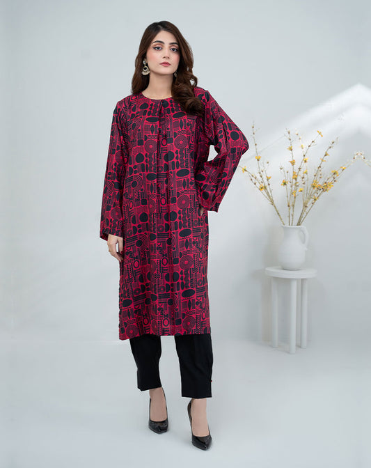 ONE PC PRINTED LINEN SHIRT