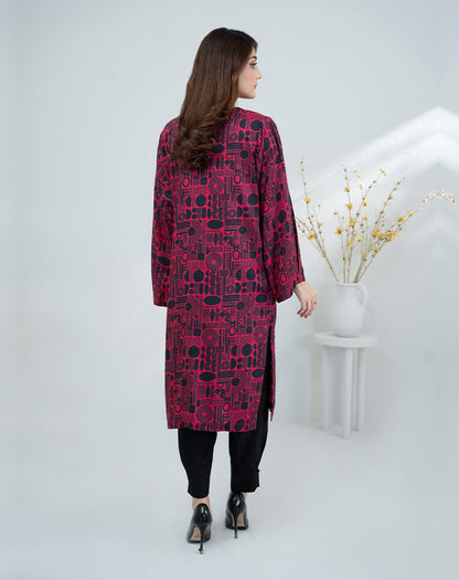 ONE PC PRINTED LINEN SHIRT