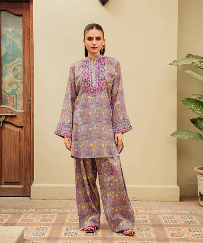 Printed Embroidered Lawn 2 Pc Suit