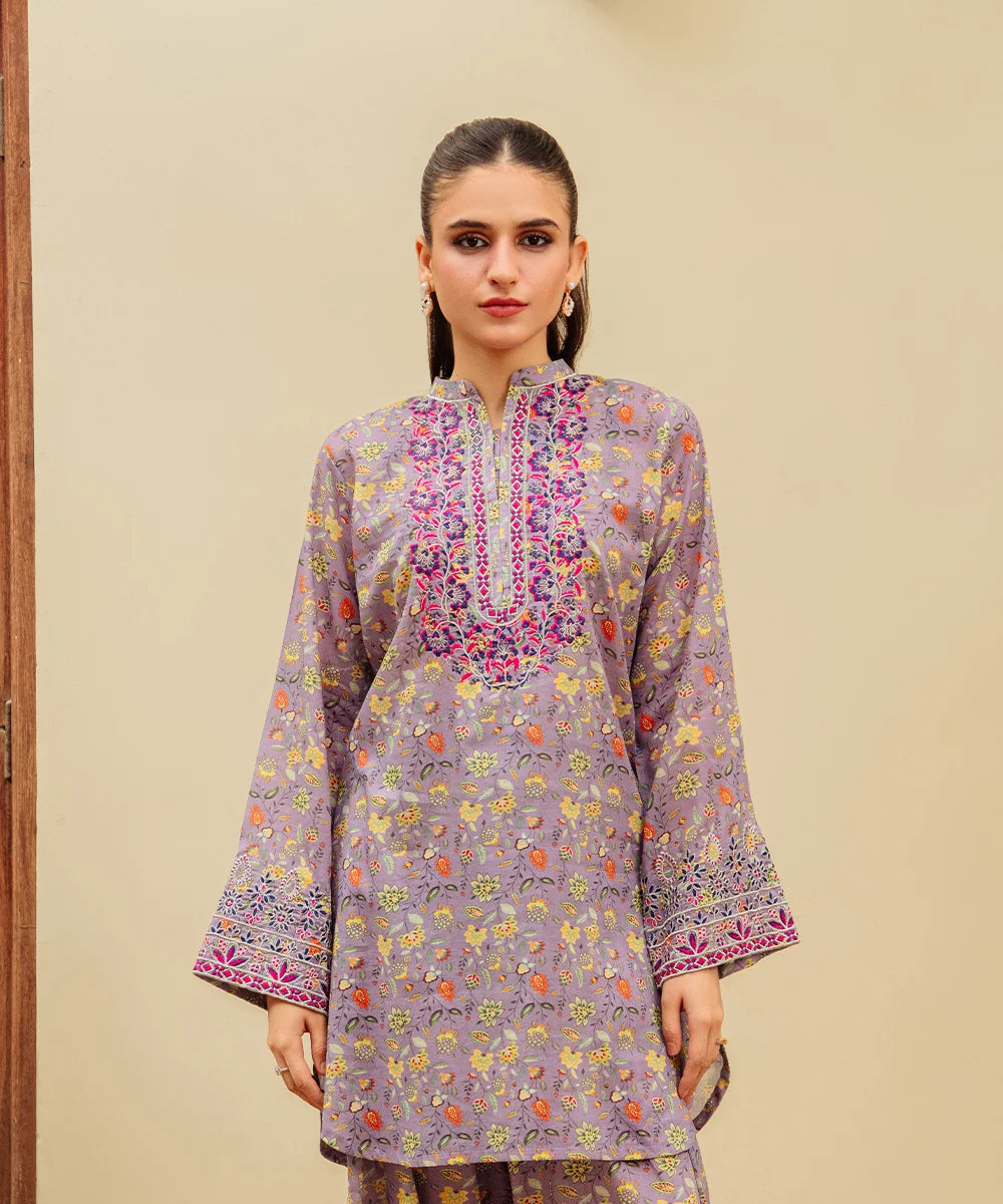 Printed Embroidered Lawn 2 Pc Suit