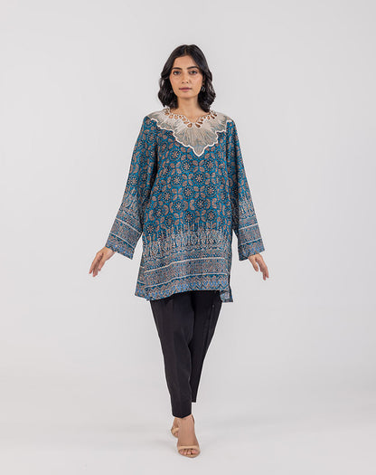 Printed Embroidrered Lawn Shirt