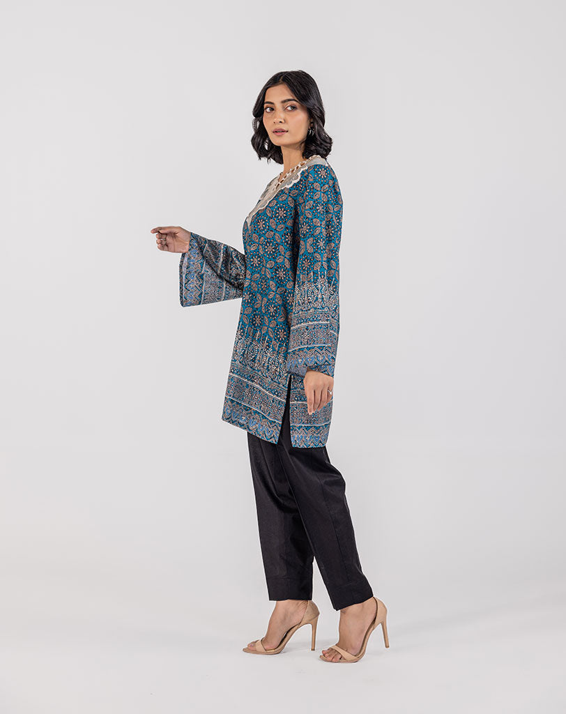 Printed Embroidrered Lawn Shirt