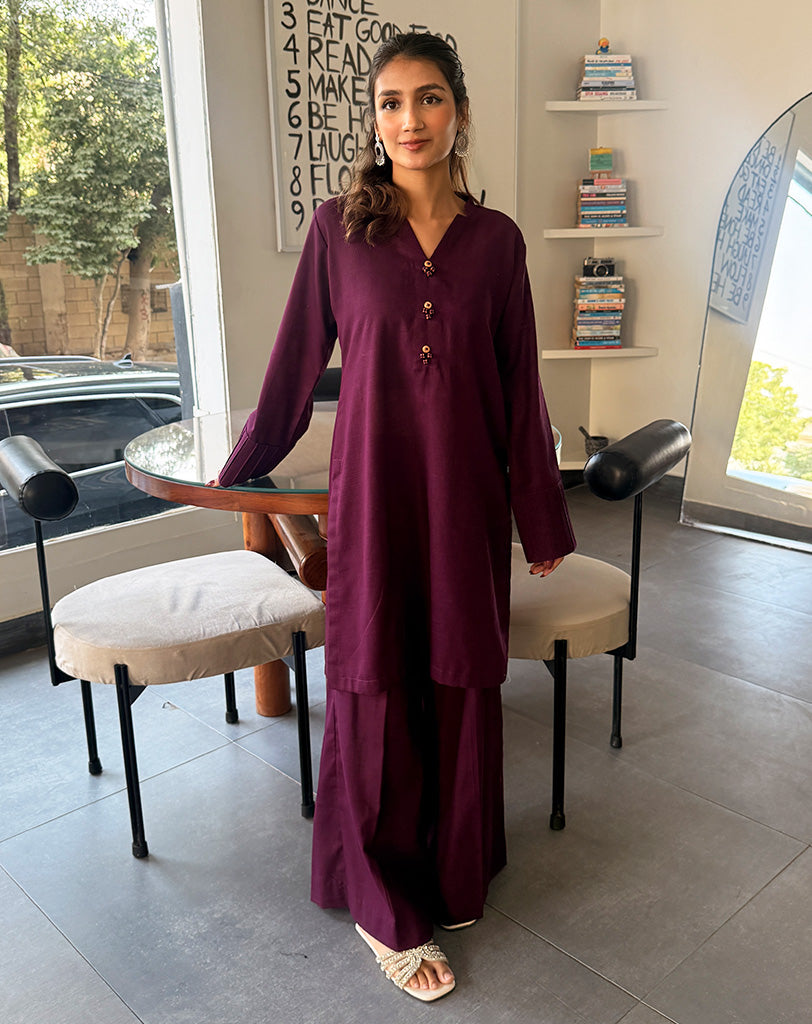 Solid khaddar 2 Pcs Suit