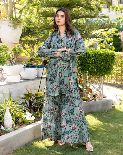 Printed Hand Embellished Lawn 2 Pcs Suit