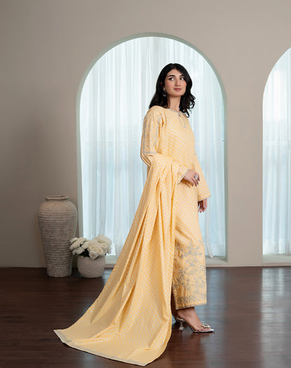 EMBROIDED 3PCS COTTON SUIT