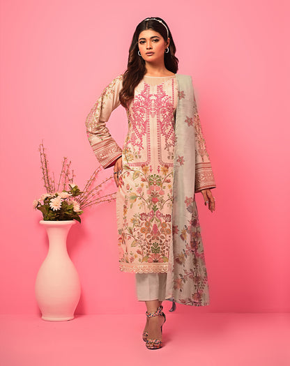 3PC LAWN EMB UNSTITCH SUIT