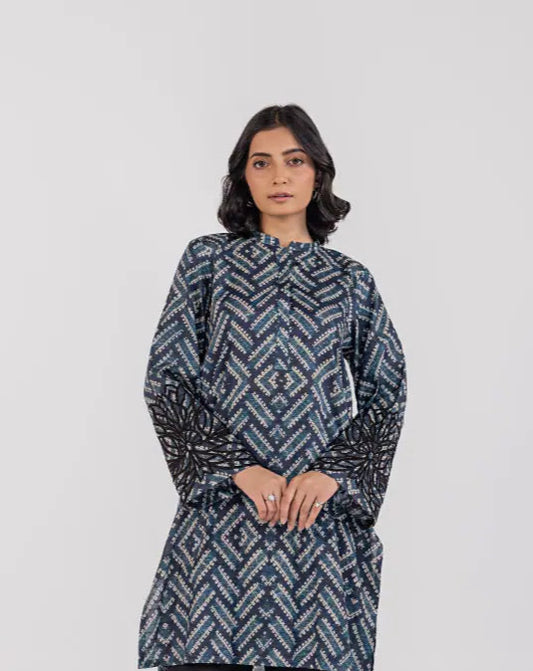 Printed Embroidrered Lawn Shirt