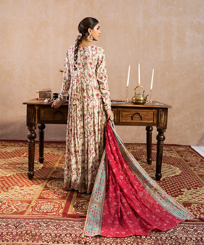 3 Piece - Embroidered Raw silk Suit