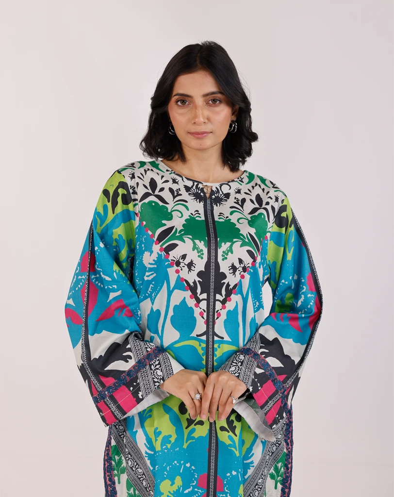 Printed Embroidered 1pcs lawn shirt
