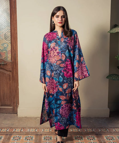 FLORAL PRINTED LAWN LONG SHIRT