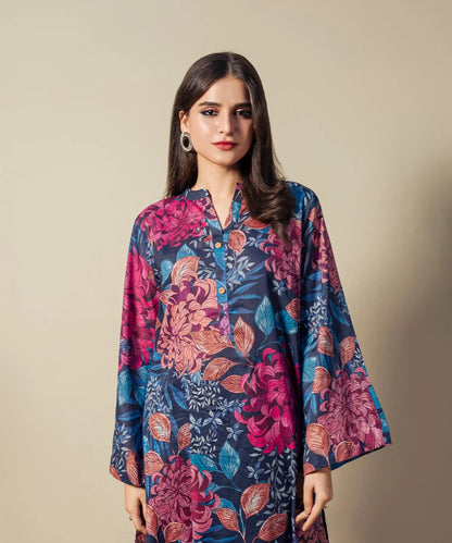 FLORAL PRINTED LAWN LONG SHIRT