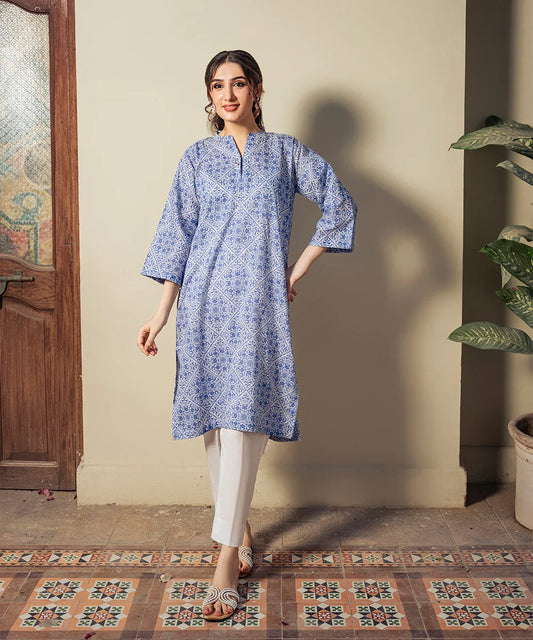 FLORAL PRINTED LAWN SHIRT
