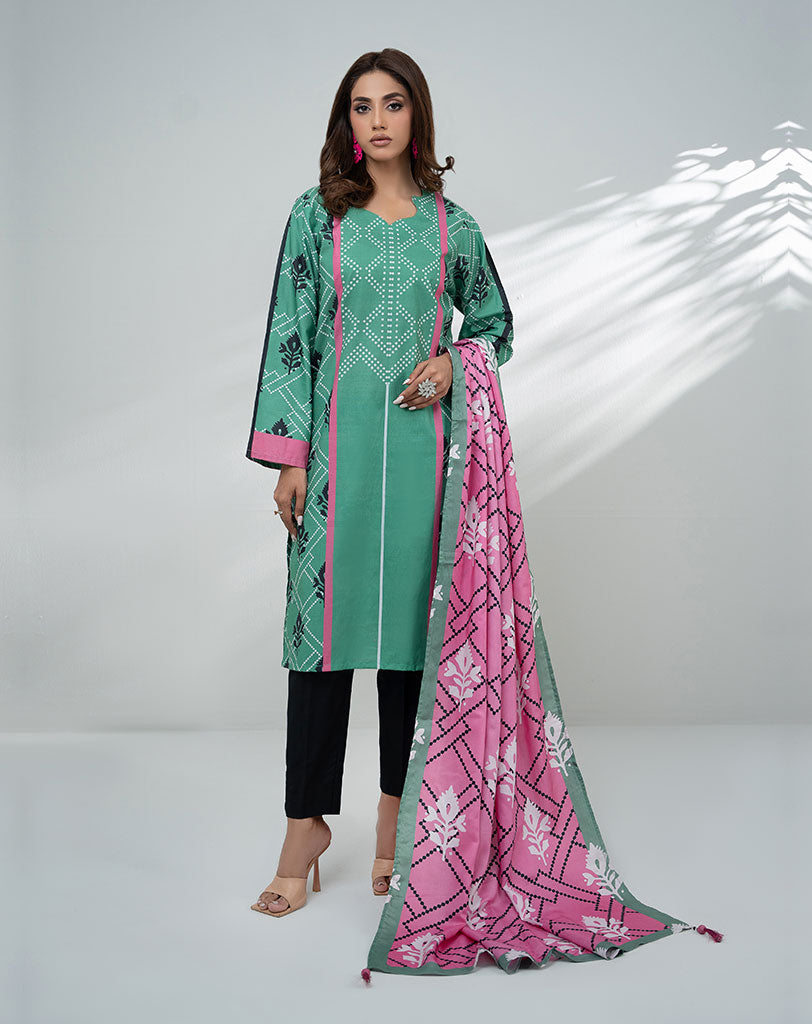 PRINTED COTTON 3PCS SUIT