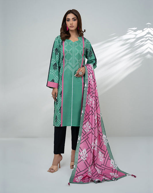 PRINTED COTTON 3PCS SUIT