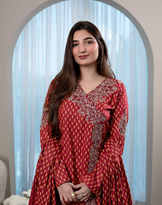 EMBROIDED 3PCS COTTON SUIT