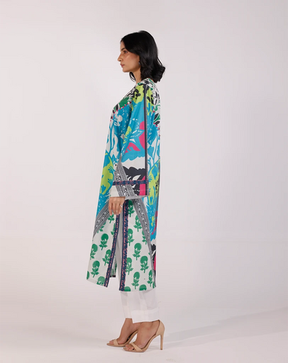 Printed Embroidered 1pcs lawn shirt
