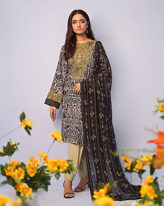3PC LAWN EMB UNSTITCH SUIT