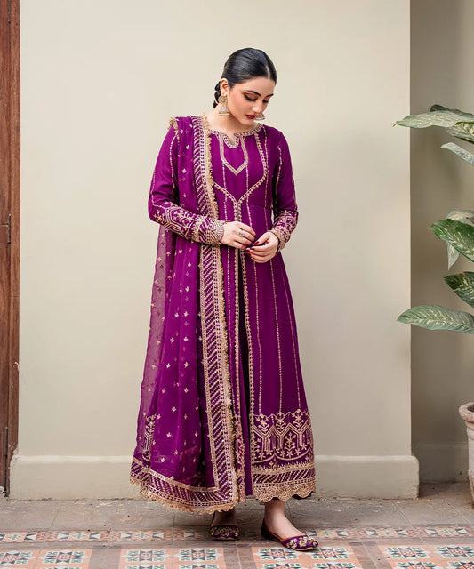 3pcs Chiffon Embroidered Maxi
