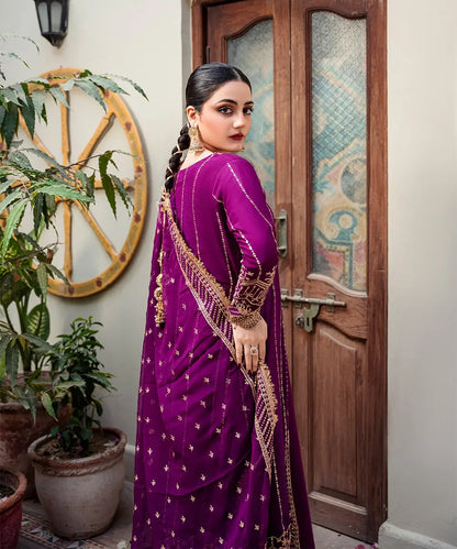 3pcs Chiffon Embroidered Maxi