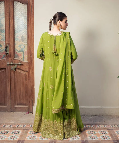 3pcs Chiffon Embroidered Maxi