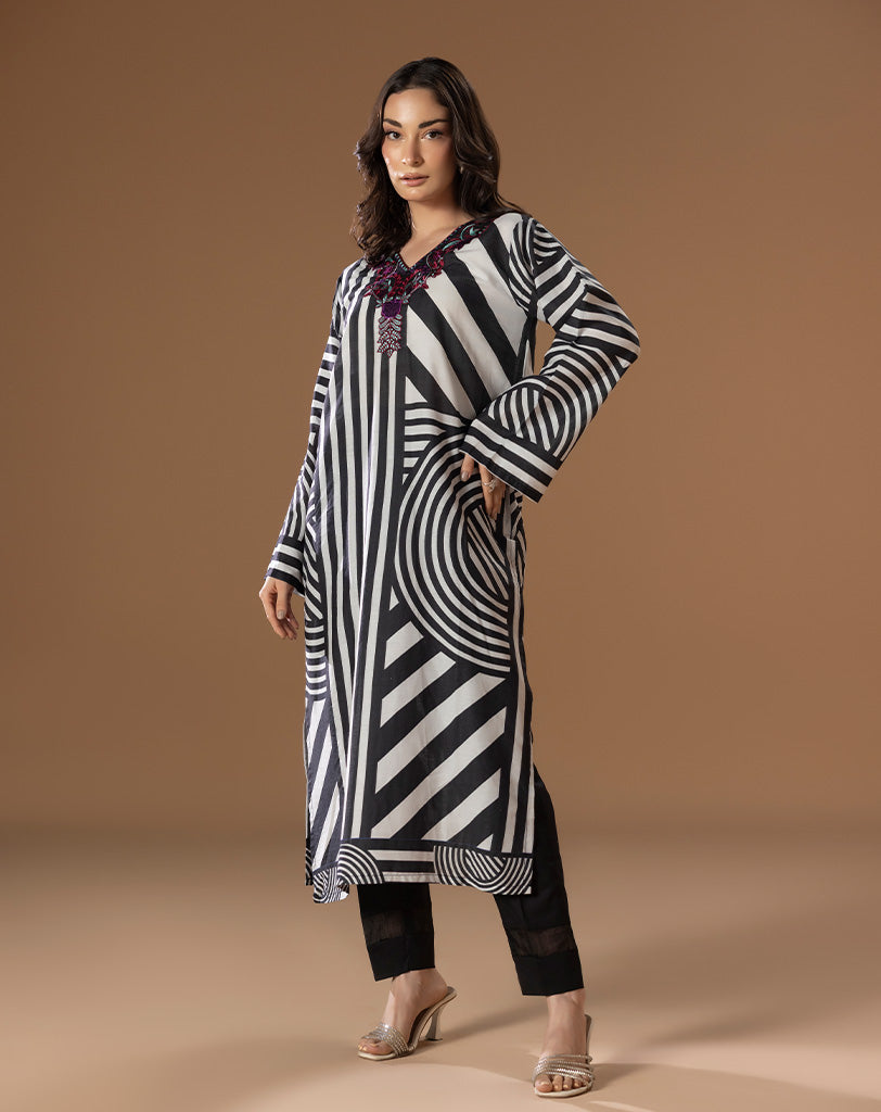 PRINTED EMBROIDED 1PCS  LAWN SHIRT