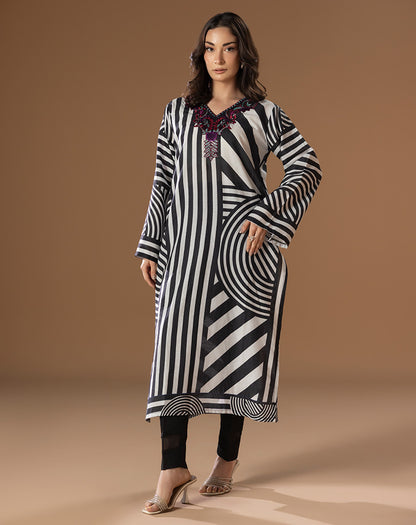 PRINTED EMBROIDED 1PCS  LAWN SHIRT