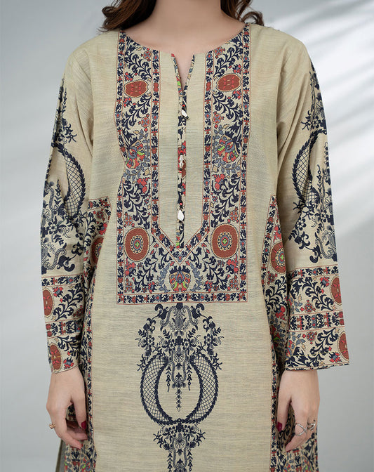 PRINTED KHADDAR 2PCS SUIT