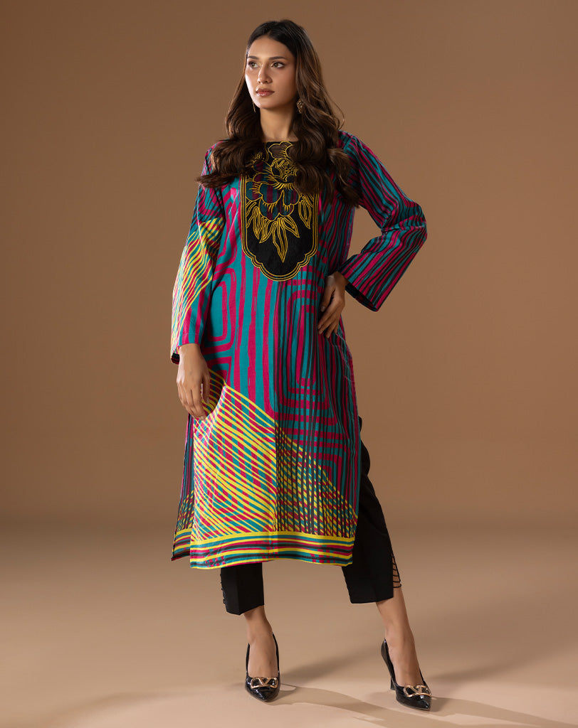 ONE PC PRINTED EMBROIDED LAWN SHIRT
