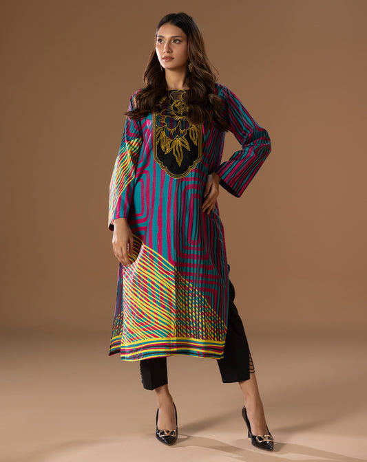 ONE PC PRINTED EMBROIDED LAWN SHIRT