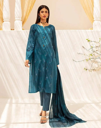 PRINTED 3PC UNSTITCHED SUIT