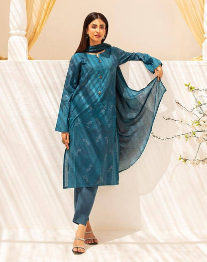 PRINTED 3PC UNSTITCHED SUIT