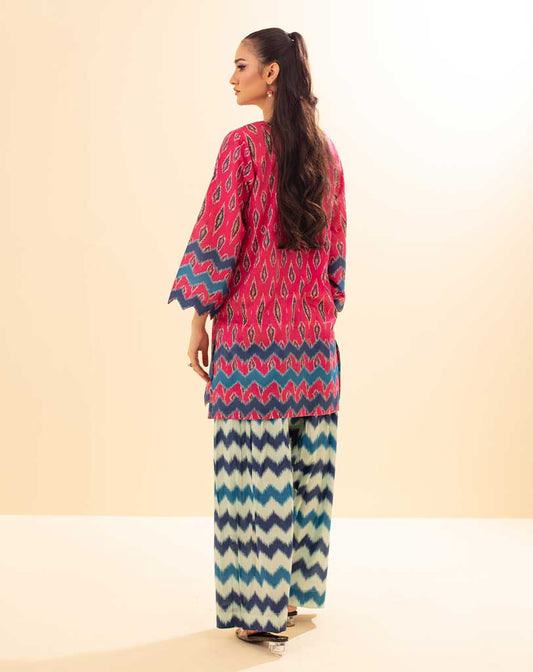 PRINTED CHAMBRAY 2PCS SHIRT