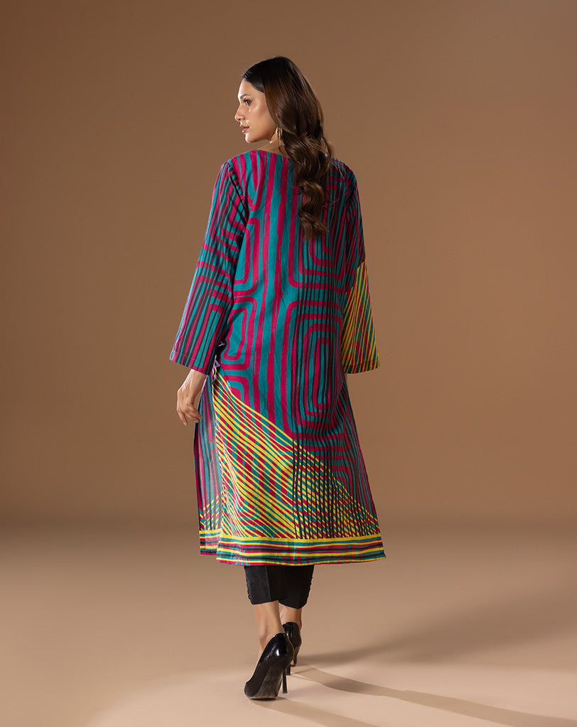 ONE PC PRINTED EMBROIDED LAWN SHIRT