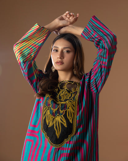 ONE PC PRINTED EMBROIDED LAWN SHIRT