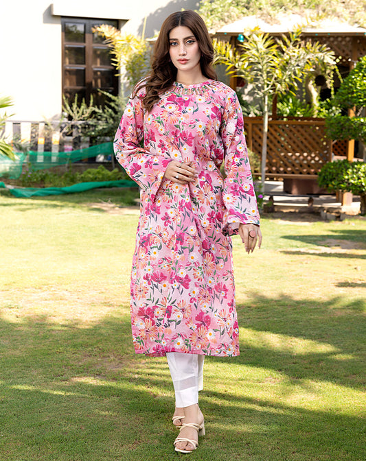 Printed Embroidered Lawn 1 Pc Shirt
