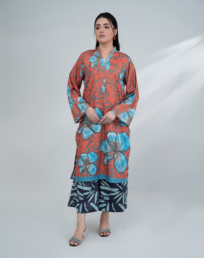 PRINTED SILK 2PCS SUIT