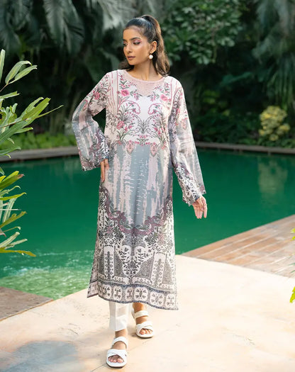 Printed Embellished Lawn 1 Pc Shirt
