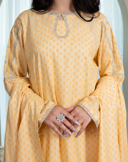 EMBROIDED 3PCS COTTON SUIT