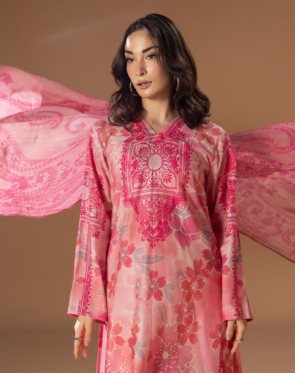 Printed Lawn 3pcs Suit