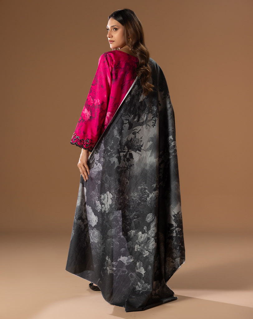 Printed embroided Lawn 2pcs Suit