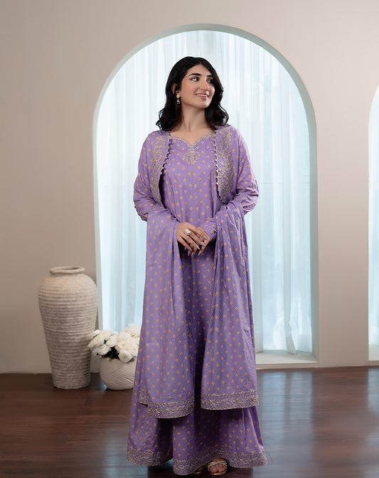 EMBROIDED 3PCS COTTON SUIT