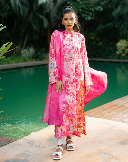 Printed Embroidered Lawn 2 Pc Suit