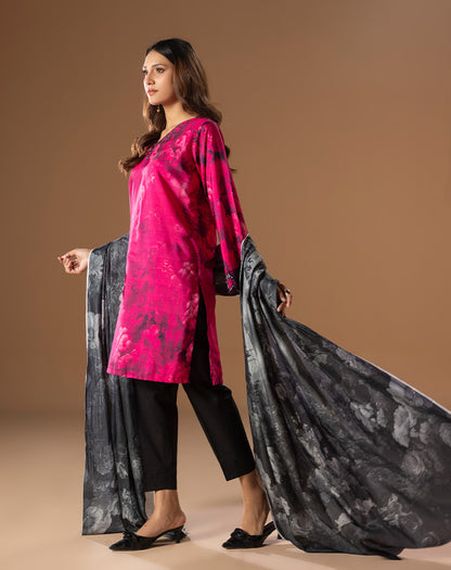 Printed embroided Lawn 2pcs Suit