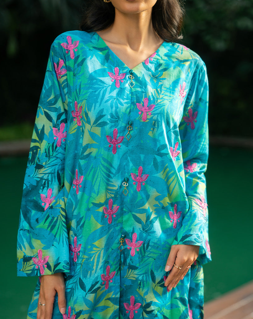 Printed Embroidered Lawn 2 Pc Suit