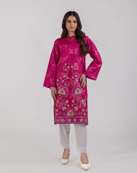 Printed Embroidrered Cotton Shirt