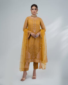 Embroidered Net Luxury Suit
