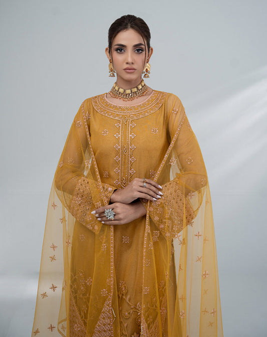 Embroidered Net Luxury Suit